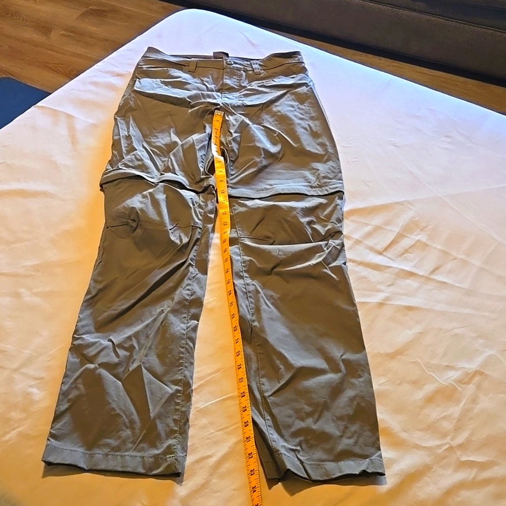 Mens Eddie Bauer Convertible Tech Pant 32x34 NWOT green